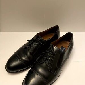 Bostonian Classics First Flex Men's Black Leather Dress Shoes size 10W Mens